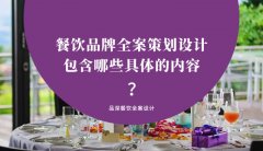餐飲品牌全案策劃設計包含哪些具體的內容？（1）